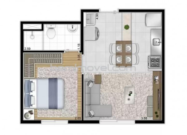 Imagem Apartamento com 2 Quartos à Venda, 35 m² em Bom Retiro - São Paulo