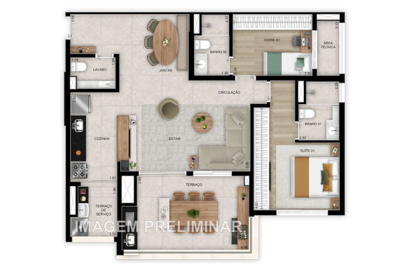 Imagem Apartamento com 3 Quartos à Venda, 24 m²em Tatuapé - São Paulo