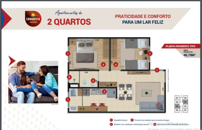 Apartamento com 2 Quartos à Venda, 45 m² em Várzea - Recife