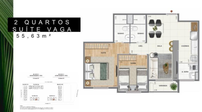 Apartamento com 2 Quartos à Venda, 55 m²em Recreio dos Bandeirantes - Rio de Janeiro