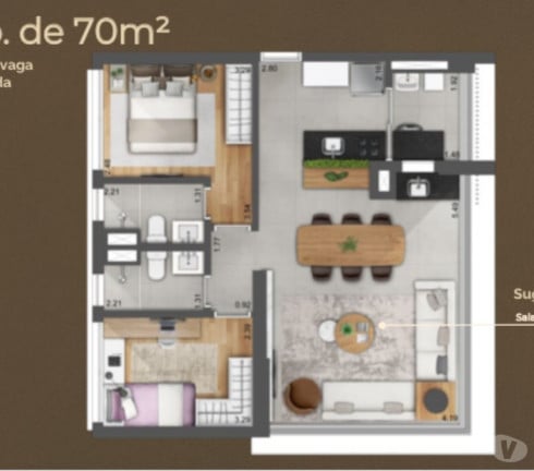 Apartamento com 3 Quartos à Venda, 70 m² em Perdizes - São Paulo