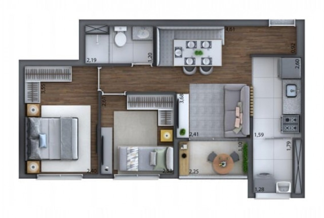 Foto do imóvel: Apartamento com 3 Quartos à Venda, 58 m² em Campininha - São Paulo