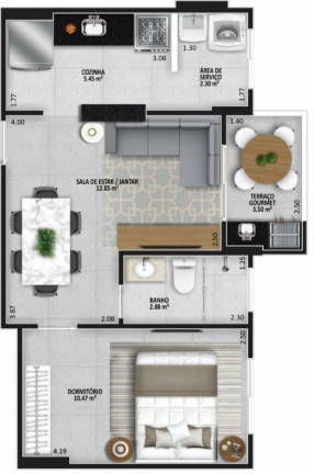 Imagem Apartamento com 2 Quartos à Venda, 62 m² em Aviação - Praia Grande