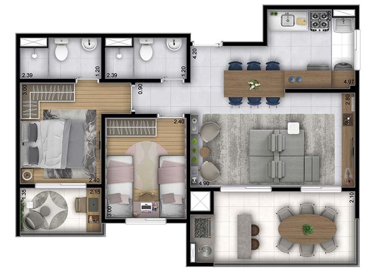 Imagem Apartamento com 2 Quartos à Venda, 34 m²em Vila Andrade - São Paulo