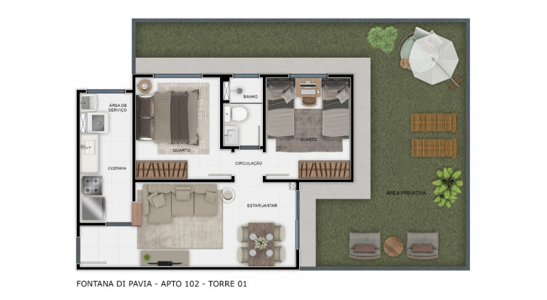 Imagem Apartamento com 2 Quartos à Venda, 47 m² em Cambeba - Fortaleza