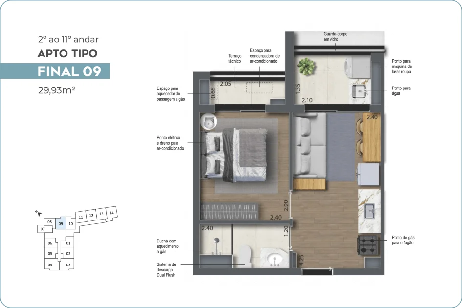 Apartamento com 1 Quarto à Venda ou Temporada, 30 m²em Vila da Saúde - São Paulo