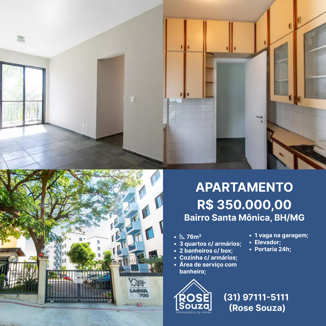 Imagem Apartamento com 3 Quartos à Venda, 76 m²em Santa Branca - Belo Horizonte