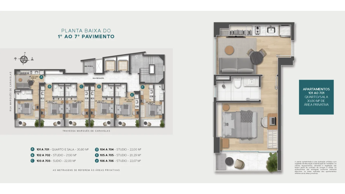 Apartamento com 1 Quarto à Venda, 22 m²em Barra - Salvador