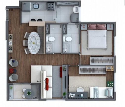 Imagem Apartamento com 3 Quartos à Venda, 58 m² em Campininha - São Paulo