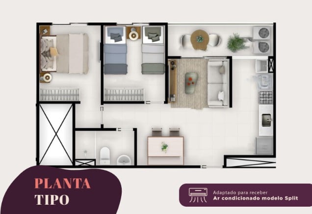 Foto do imóvel: Apartamento com 2 Quartos à Venda, 48 m² em Nossa Senhora da Conceição - Paulista