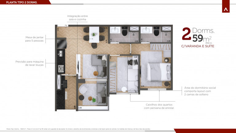 Imagem Apartamento com 2 Quartos à Venda, 59 m² em Parque São Domingos - São Paulo