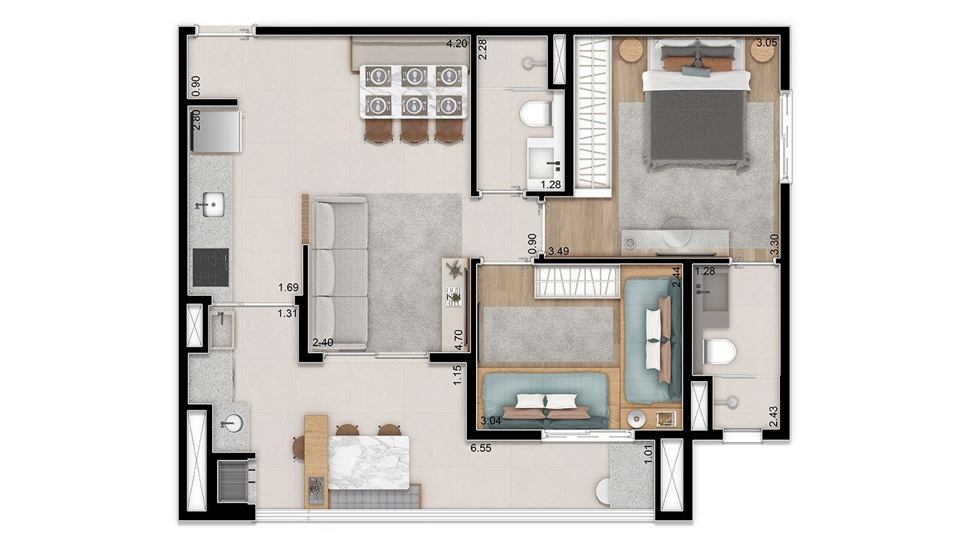 Imagem Apartamento com 2 Quartos à Venda, 64 m²em Vila Ipojuca - São Paulo