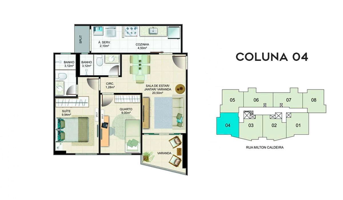 Foto do imóvel: Apartamento com 3 Quartos à Venda ou Temporada, 60 m²em Itapuã - Vila Velha