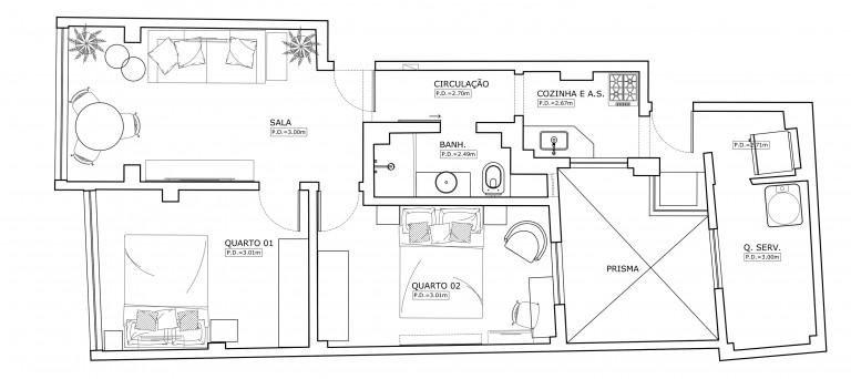 Apartamento com 2 Quartos à Venda, 55 m² em Copacabana - Rio de Janeiro