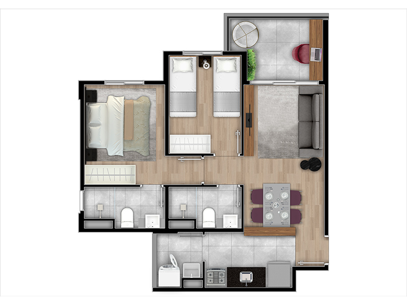 Foto do imóvel: Apartamento com 2 Quartos à Venda, 52 m² em Parque da Vila Prudente - São Paulo