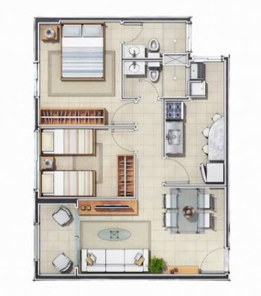 Imagem Apartamento com 2 Quartos à Venda, 56 m² em Nova Parnamirim - Parnamirim