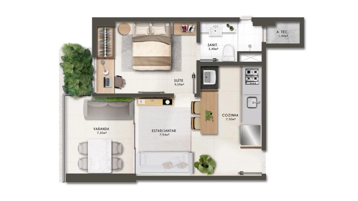 Imagem Apartamento com 1 Quarto à Venda, 38 m²em Graça - Salvador