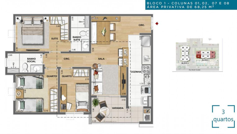 Imagem Apartamento com 2 Quartos à Venda, 56 m² em Marechal Hermes - Rio de Janeiro