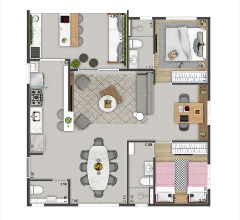 Apartamento com 3 Quartos à Venda, 87 m²em Umuarama - Osasco