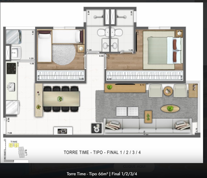 Apartamento com 2 Quartos à Venda, 66 m²em Saúde - São Paulo