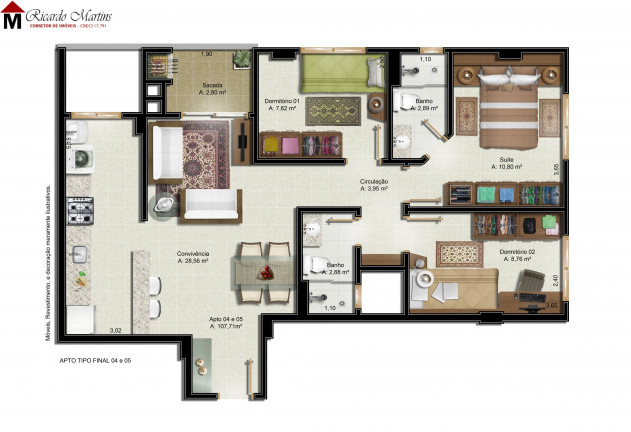 Imagem Apartamento com 3 Quartos à Venda, 141 m² em Centro - Criciúma