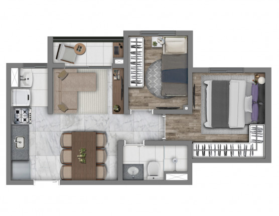 Imagem Apartamento com 2 Quartos à Venda, 40 m² em Belenzinho - São Paulo