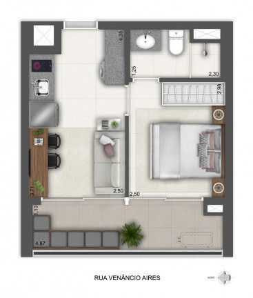 Imagem Apartamento com 1 Quarto à Venda, 31 m²em Vila Pompéia - São Paulo