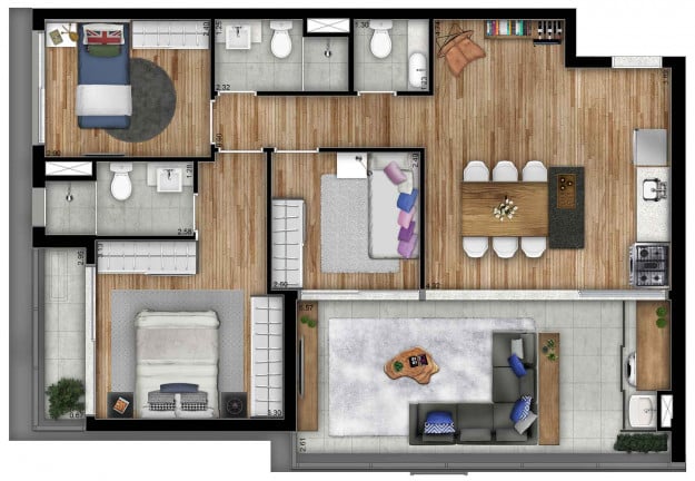 Imagem Apartamento com 3 Quartos à Venda, 88 m² em Cerqueira César - São Paulo