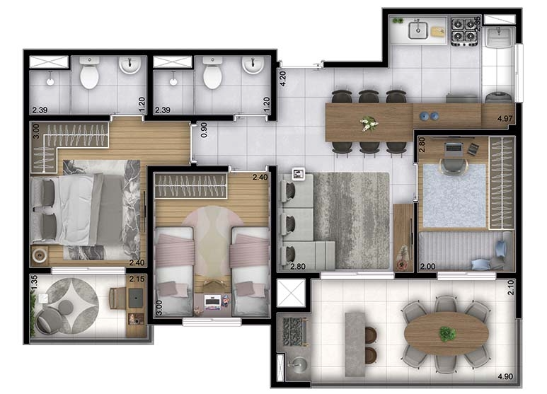 Imagem Apartamento com 2 Quartos à Venda, 34 m²em Vila Andrade - São Paulo
