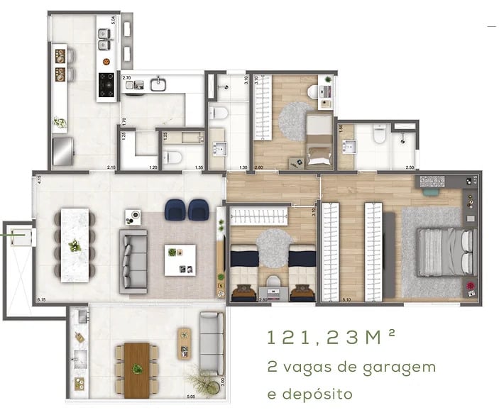 Foto do imóvel: Apartamento com 3 Quartos à Venda, 121 m² em Vila Sofia - São Paulo