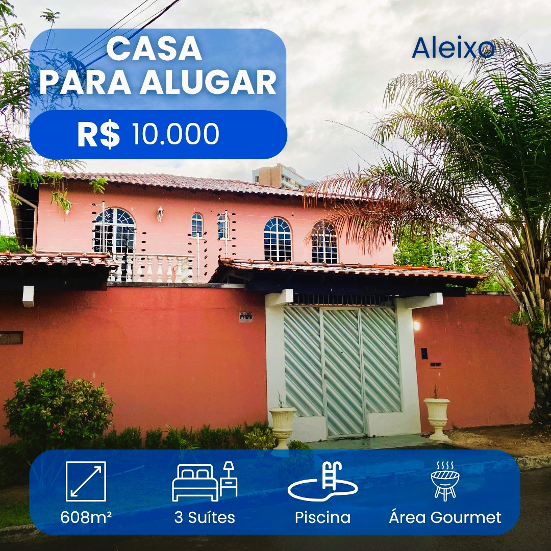 Foto do imóvel: Casa com 4 Quartos para Alugar, 458 m²em Aleixo - Manaus