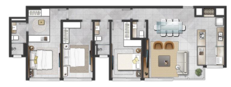 Imagem Apartamento com 3 Quartos à Venda, 144 m² em Predial - Torres