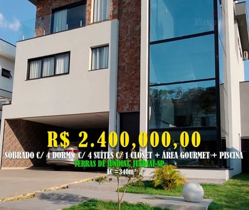Imagem Casa com 4 Quartos à Venda, 340 m² em Loteamento Vale Azul I - Jundiaí