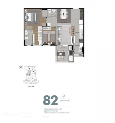 Imagem Apartamento com 3 Quartos à Venda, 96 m² em Cabral - Curitiba