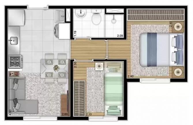 Imagem Apartamento com 2 Quartos à Venda, 32 m² em Sacomã - São Paulo