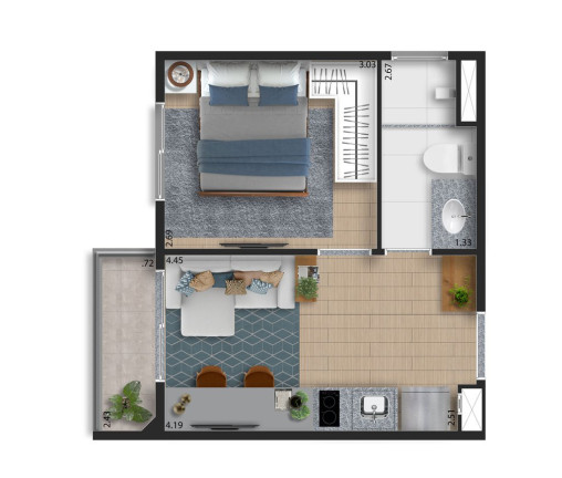 Apartamento com 1 Quarto à Venda, 28 m² em Vila Romana - São Paulo