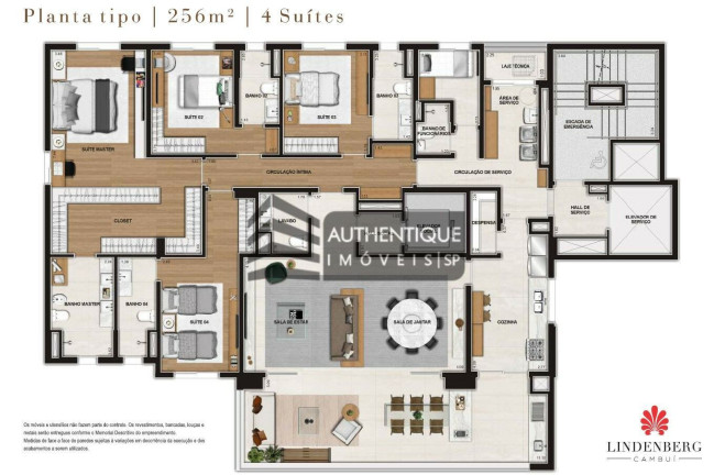 Imagem Apartamento com 4 Quartos à Venda, 256 m² em Cambuí - Campinas