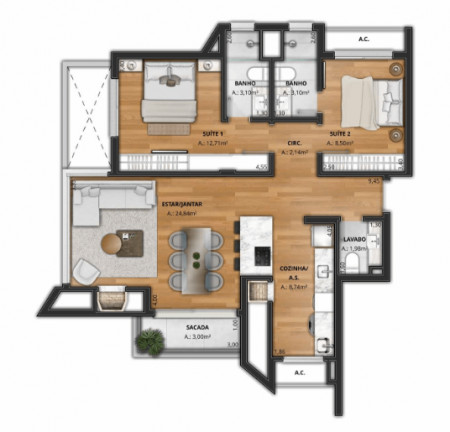 Apartamento com 2 Quartos à Venda, 87 m² em Moinhos De Vento - Porto Alegre