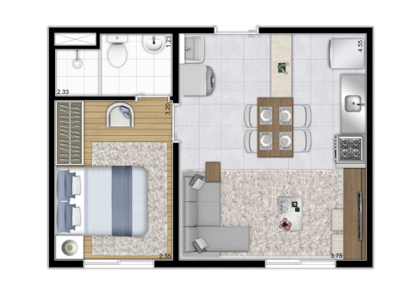 Imagem Apartamento com 1 Quarto à Venda, 31 m² em Chácara Santo Antônio (zona Sul) - São Paulo