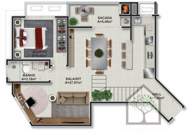 Foto do imóvel: Apartamento com 2 Quartos à Venda, 95 m² em Itacorubi - Florianópolis