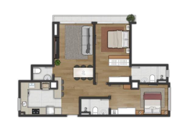 Imagem Apartamento com 2 Quartos à Venda, 80 m² em Centro - Canela