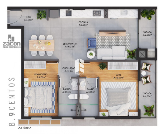 Imagem Apartamento com 2 Quartos à Venda, 79 m² em Centro - Santa Maria