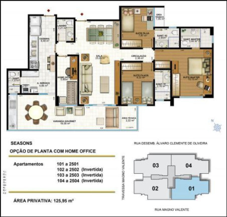 Imagem Apartamento com 3 Quartos à Venda, 126 m² em Aquárius - Salvador