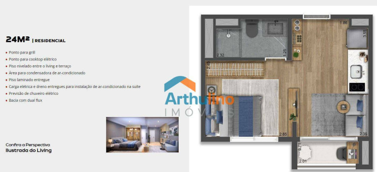 Foto do imóvel: Apartamento com 2 Quartos à Venda, 40 m² em Vila Guilhermina - São Paulo
