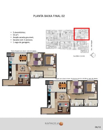 Imagem Apartamento com 2 Quartos à Venda, 55 m² em Cruzeiro - Caxias Do Sul