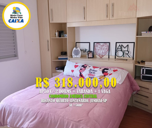 Imagem Apartamento com 2 Quartos à Venda, 56 m² em Recanto Quarto Centenário - Jundiaí