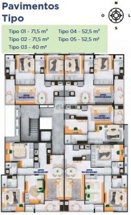 Apartamento com 3 Quartos à Venda, 52 m² em Bessa - João Pessoa