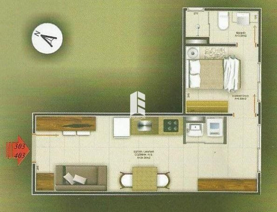 Imagem Apartamento com 1 Quarto à Venda, 38 m² em Nossa Senhora Medianeira - Santa Maria