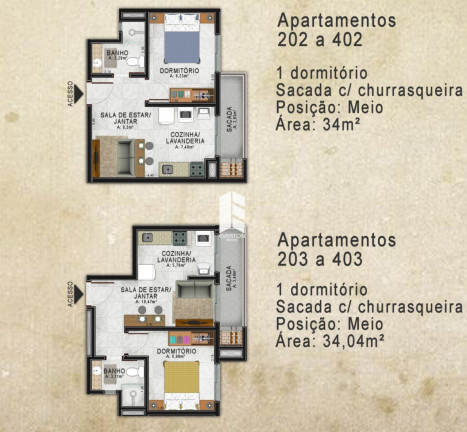 Imagem Apartamento com 1 Quarto à Venda, 39 m² em Centro - Santa Maria