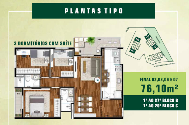 Imagem Apartamento com 3 Quartos à Venda, 74 m² em Jardim Tupanci - Barueri